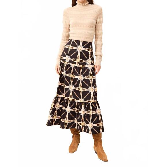 NEW MARIE OLIVER hines midi skirt in polaris